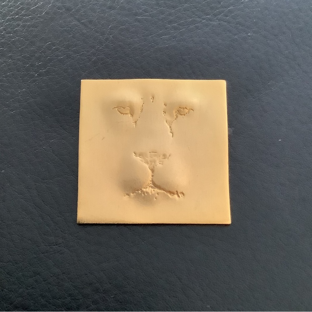 JJ Jonette Lion Face Brooch